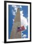 Obelisk with American Flag in National Mall, Washington Monument-mrcmos-Framed Photographic Print