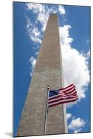 Obelisk with American Flag in National Mall, Washington Monument-mrcmos-Mounted Photographic Print
