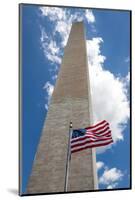 Obelisk with American Flag in National Mall, Washington Monument-mrcmos-Mounted Photographic Print