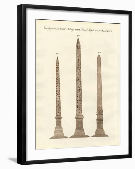 Obelisks and Egyptians-null-Framed Giclee Print