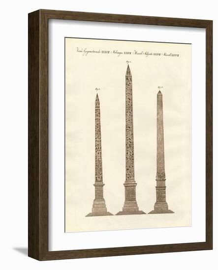 Obelisks and Egyptians-null-Framed Giclee Print