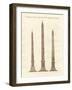 Obelisks and Egyptians-null-Framed Giclee Print