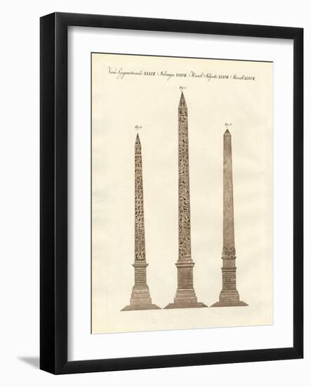 Obelisks and Egyptians-null-Framed Giclee Print