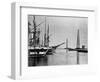 Obelisks and Ships at Suez Canal Entrance-null-Framed Photographic Print