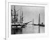 Obelisks and Ships at Suez Canal Entrance-null-Framed Photographic Print