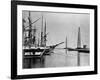 Obelisks and Ships at Suez Canal Entrance-null-Framed Photographic Print