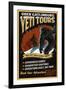 Ober Gatlinburg, Tennesse - Yeti Tours - Vintage Sign-Lantern Press-Framed Art Print