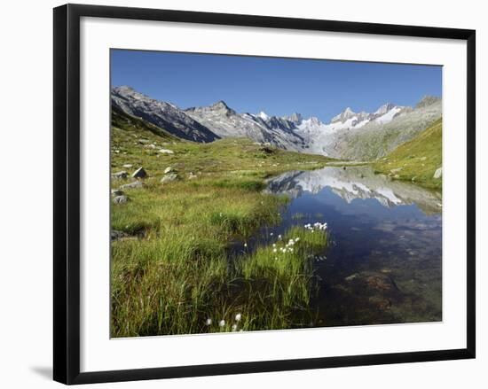 Oberaarhorn, Oberaargletscher, Triebtenseewli, Grimselpass, the Bernese Oberland, Switzerland-Rainer Mirau-Framed Photographic Print