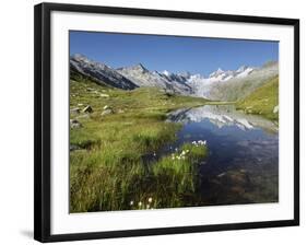 Oberaarhorn, Oberaargletscher, Triebtenseewli, Grimselpass, the Bernese Oberland, Switzerland-Rainer Mirau-Framed Photographic Print