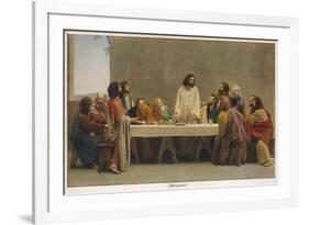 Oberammergau - Supper-null-Framed Premium Giclee Print