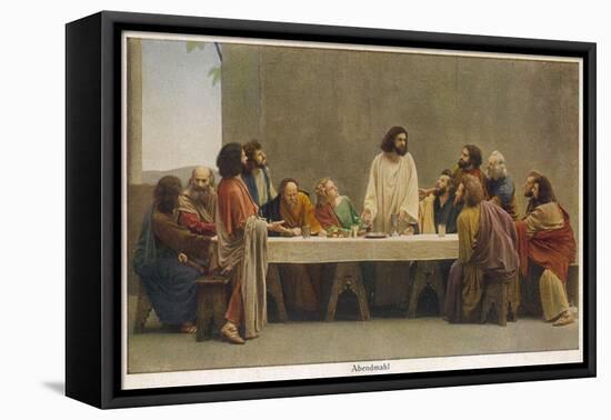 Oberammergau - Supper-null-Framed Stretched Canvas