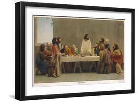 Oberammergau - Supper-null-Framed Art Print