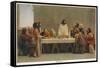 Oberammergau - Supper-null-Framed Stretched Canvas