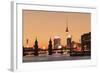 Oberbaum Bridge between Kreuzberg and Friedrichshain, TV Tower, Spree River, Berlin, Germany-Markus Lange-Framed Photographic Print