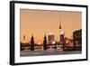 Oberbaum Bridge between Kreuzberg and Friedrichshain, TV Tower, Spree River, Berlin, Germany-Markus Lange-Framed Photographic Print