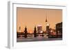 Oberbaum Bridge between Kreuzberg and Friedrichshain, TV Tower, Spree River, Berlin, Germany-Markus Lange-Framed Photographic Print