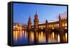 Oberbaum Bridge-noppasin wongchum-Framed Stretched Canvas