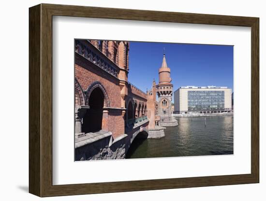 Oberbaumbrucke over the Spree Between Kreuzberg and Friedrichshain, Berlin, Germany-Markus Lange-Framed Photographic Print