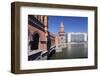 Oberbaumbrucke over the Spree Between Kreuzberg and Friedrichshain, Berlin, Germany-Markus Lange-Framed Photographic Print