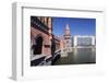 Oberbaumbrucke over the Spree Between Kreuzberg and Friedrichshain, Berlin, Germany-Markus Lange-Framed Photographic Print