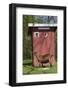 Oberhasli Dairy Goat Standing by Outhouse, East Troy, Wisconsin, USA-Lynn M^ Stone-Framed Photographic Print