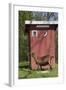 Oberhasli Dairy Goat Standing by Outhouse, East Troy, Wisconsin, USA-Lynn M^ Stone-Framed Photographic Print