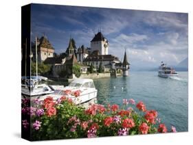 Oberhofen Castle, Lake Thun, Berner Oberland, Switzerland-Doug Pearson-Stretched Canvas