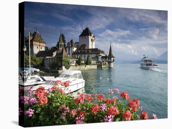 Oberhofen Castle, Lake Thun, Berner Oberland, Switzerland-Doug Pearson-Stretched Canvas