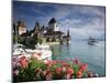 Oberhofen Castle, Lake Thun, Berner Oberland, Switzerland-Doug Pearson-Mounted Photographic Print