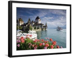 Oberhofen Castle, Lake Thun, Berner Oberland, Switzerland-Doug Pearson-Framed Photographic Print