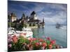 Oberhofen Castle, Lake Thun, Berner Oberland, Switzerland-Doug Pearson-Mounted Photographic Print