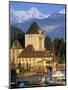 Oberhofen Castle, Lake Thun, Switzerland-Peter Adams-Mounted Photographic Print