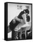 Oberlin College Students Kissing in a Co-Ed Dorm-Bill Ray-Framed Stretched Canvas