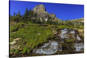 Oberlin Creek with Mount Clements at Logan Pass in Glacier National Park, Montana, USA-Chuck Haney-Stretched Canvas