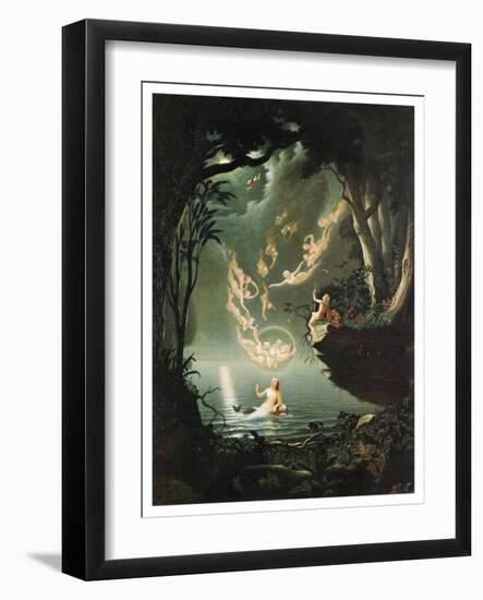 Oberon And The Mermaid-Douglas Harvey-Framed Art Print