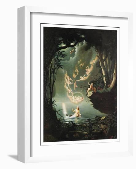 Oberon And The Mermaid-Douglas Harvey-Framed Art Print