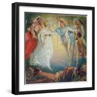 Oberon and Titania from 'A Midsummer Night's Dream' by William Shakespeare (1564-1616) 1806-Thomas Stothard-Framed Giclee Print