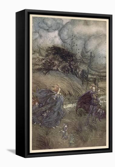 Oberon and Titania-Arthur Rackham-Framed Stretched Canvas