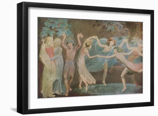 'Oberon, Titania and Puck with Fairies dancing', 1786-William Blake-Framed Giclee Print