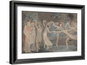 Oberon, Titania and Puck with Fairies Dancing-William Blake-Framed Giclee Print