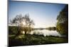 Obersee in Bielefeld Schildesche after the sunrise.-Nadja Jacke-Mounted Photographic Print