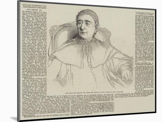 Obituary of Eminent Persons Recently Deceased-Hippolyte Delaroche-Mounted Giclee Print