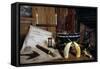 Objects from a Nineteenth Century Captain's Desk-American School-Framed Stretched Canvas