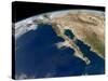 Oblique View of Baja California And the Pacific Coast of Mexico-Stocktrek Images-Stretched Canvas