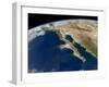 Oblique View of Baja California And the Pacific Coast of Mexico-Stocktrek Images-Framed Premium Photographic Print