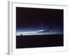 Oblique View of Space Shuttle Columbia Touching Down at Night at Edwards Air Force Base-null-Framed Premium Photographic Print