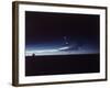 Oblique View of Space Shuttle Columbia Touching Down at Night at Edwards Air Force Base-null-Framed Premium Photographic Print