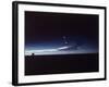 Oblique View of Space Shuttle Columbia Touching Down at Night at Edwards Air Force Base-null-Framed Premium Photographic Print