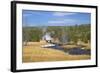 Oblong Geyser, Upper Geyser Basin, Yellowstone Nat'l Park, UNESCO World Heritage Site, Wyoming, USA-Peter Barritt-Framed Photographic Print