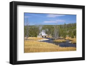 Oblong Geyser, Upper Geyser Basin, Yellowstone Nat'l Park, UNESCO World Heritage Site, Wyoming, USA-Peter Barritt-Framed Photographic Print